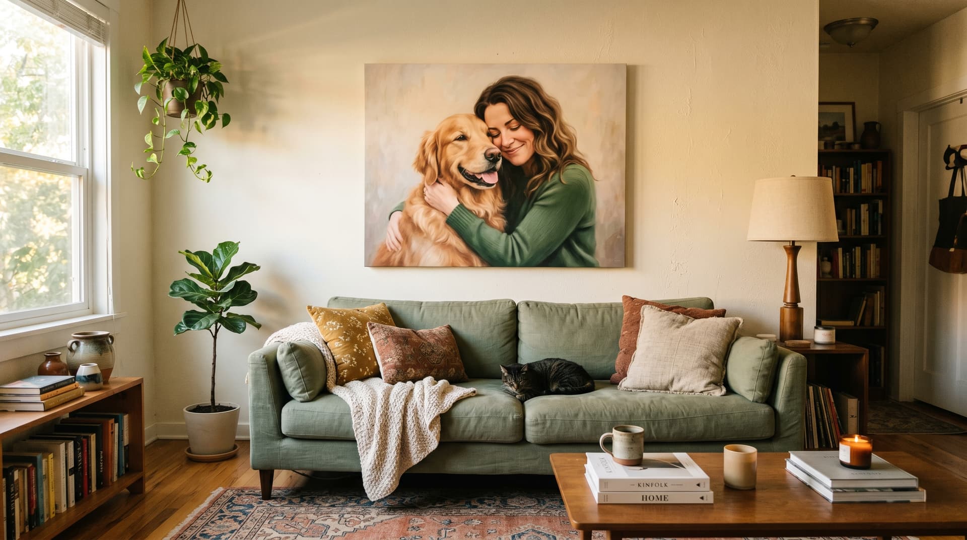 Custom Pet Canvas Prints: Your Pet (and You) as Wall Art